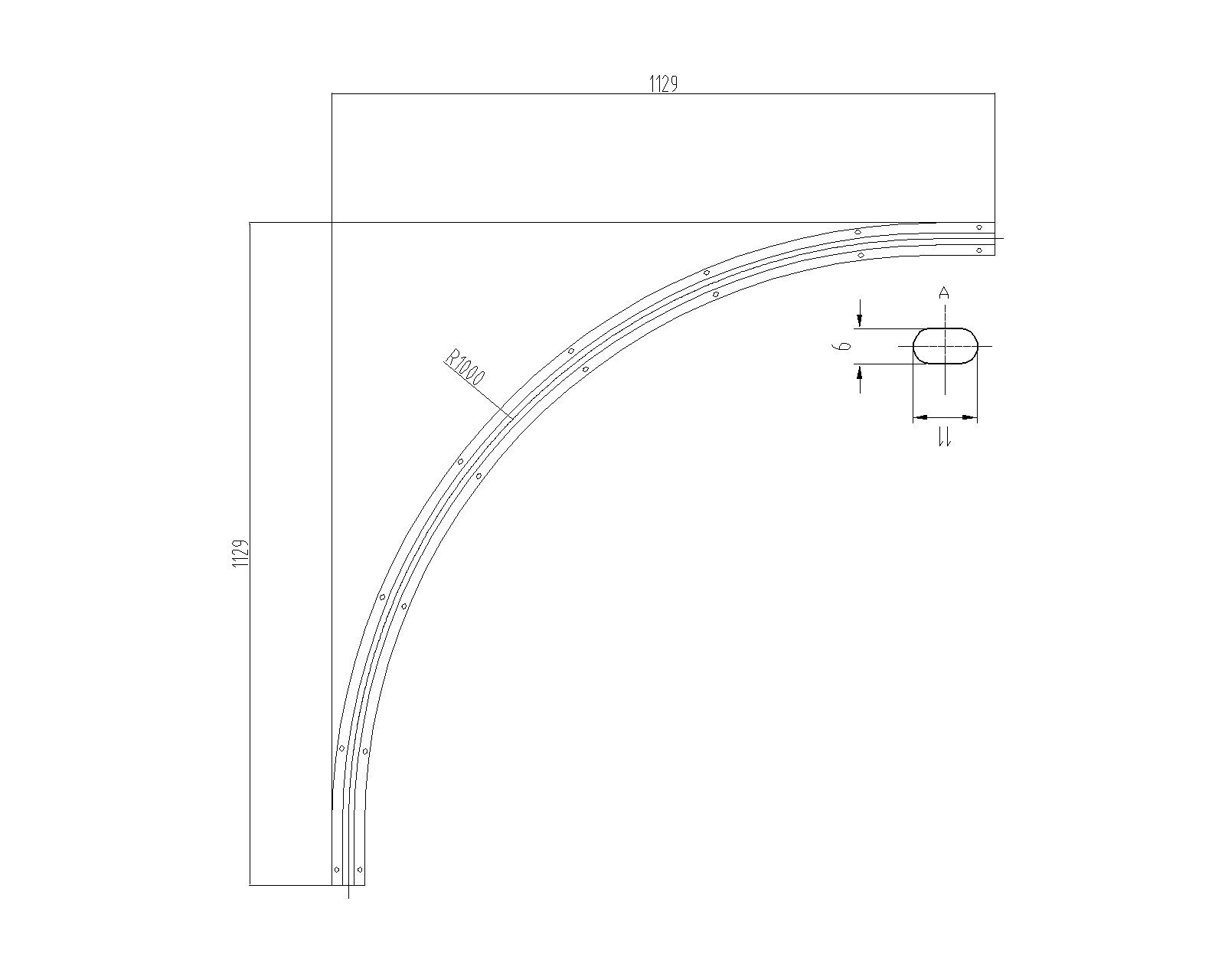 dimensions of turning gate track dome r10 sliding gate track round profile bolt down to ground concrete