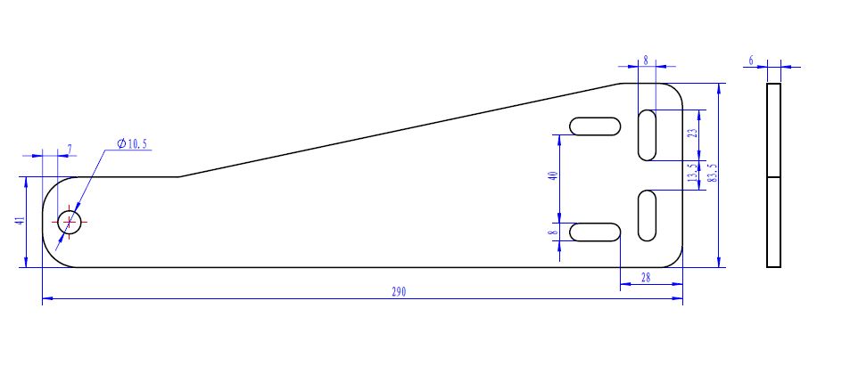 Push to open bracket dimensions