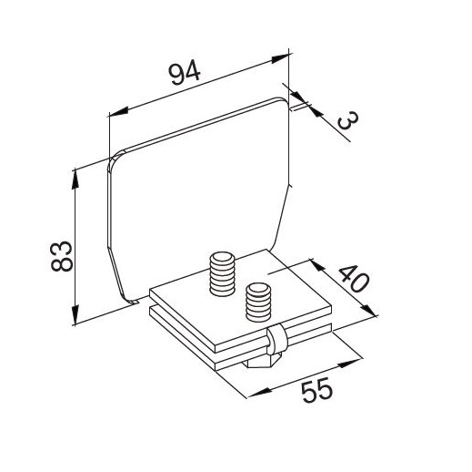 end cap for 8 wheel cantilever channel