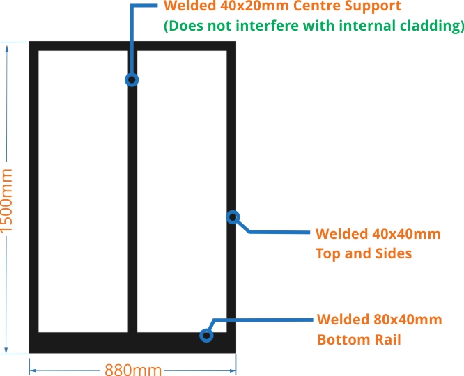 driveway gate for cladding measurements