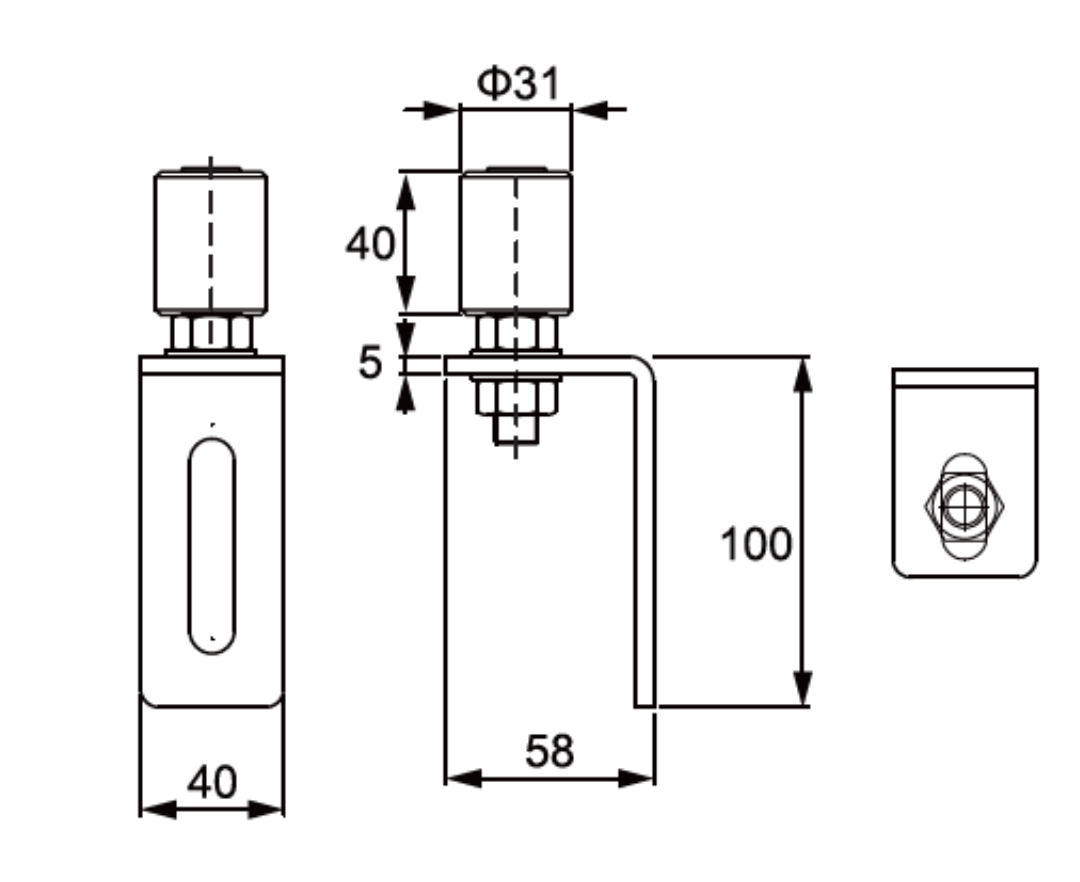 small independent roller for angle or spears