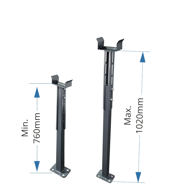 boom gate resting point keeper support