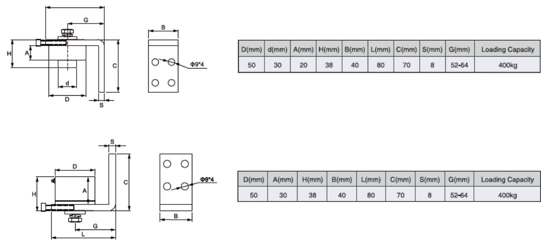 heavy duty bearing hinge adjustable