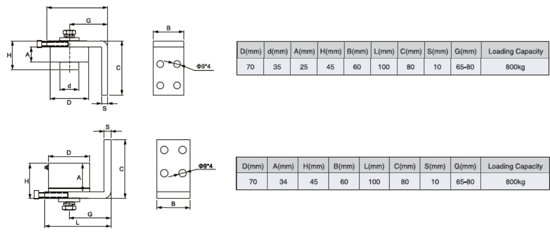 heavy duty bearing hinge adjustable