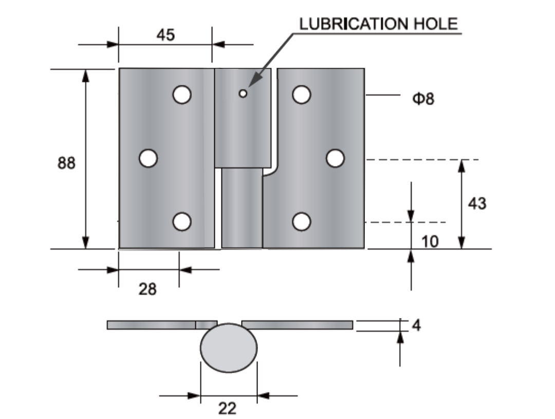 lift off prison pin hinge for swing gates