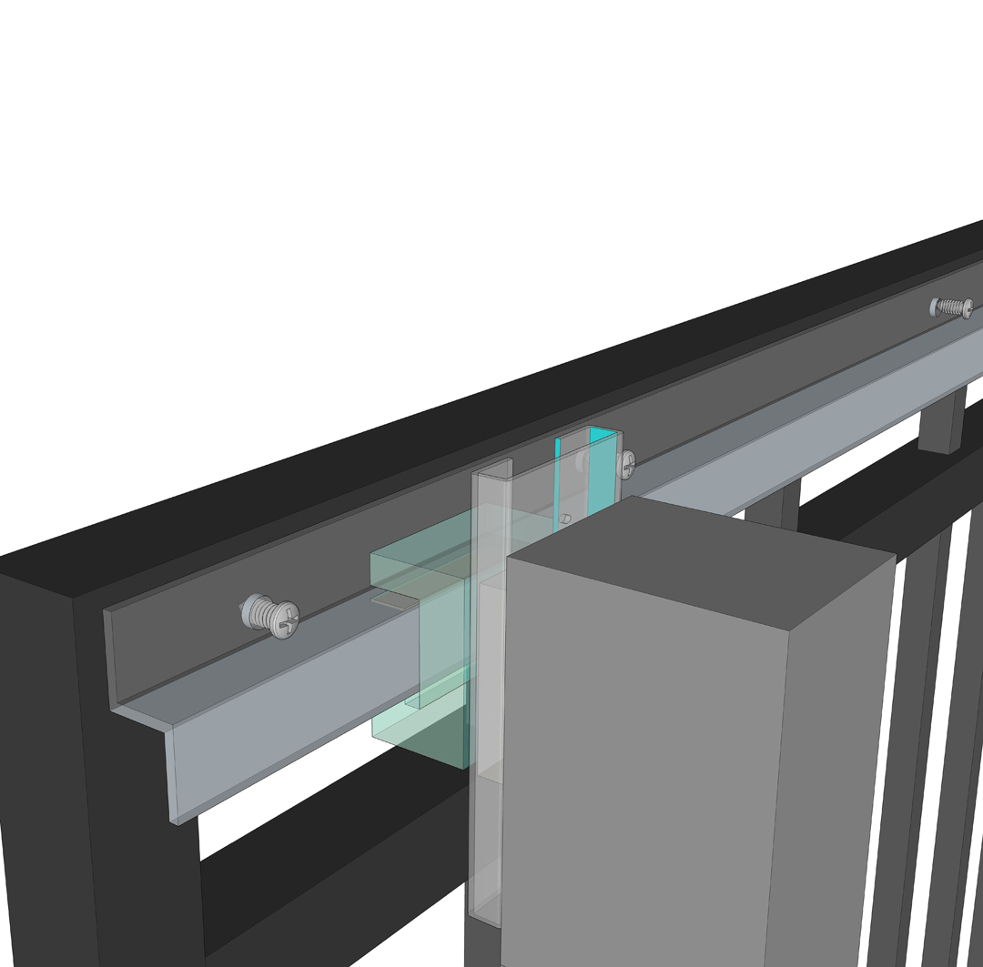 z profile angle for rear guiding of all sliding gates with nylon block