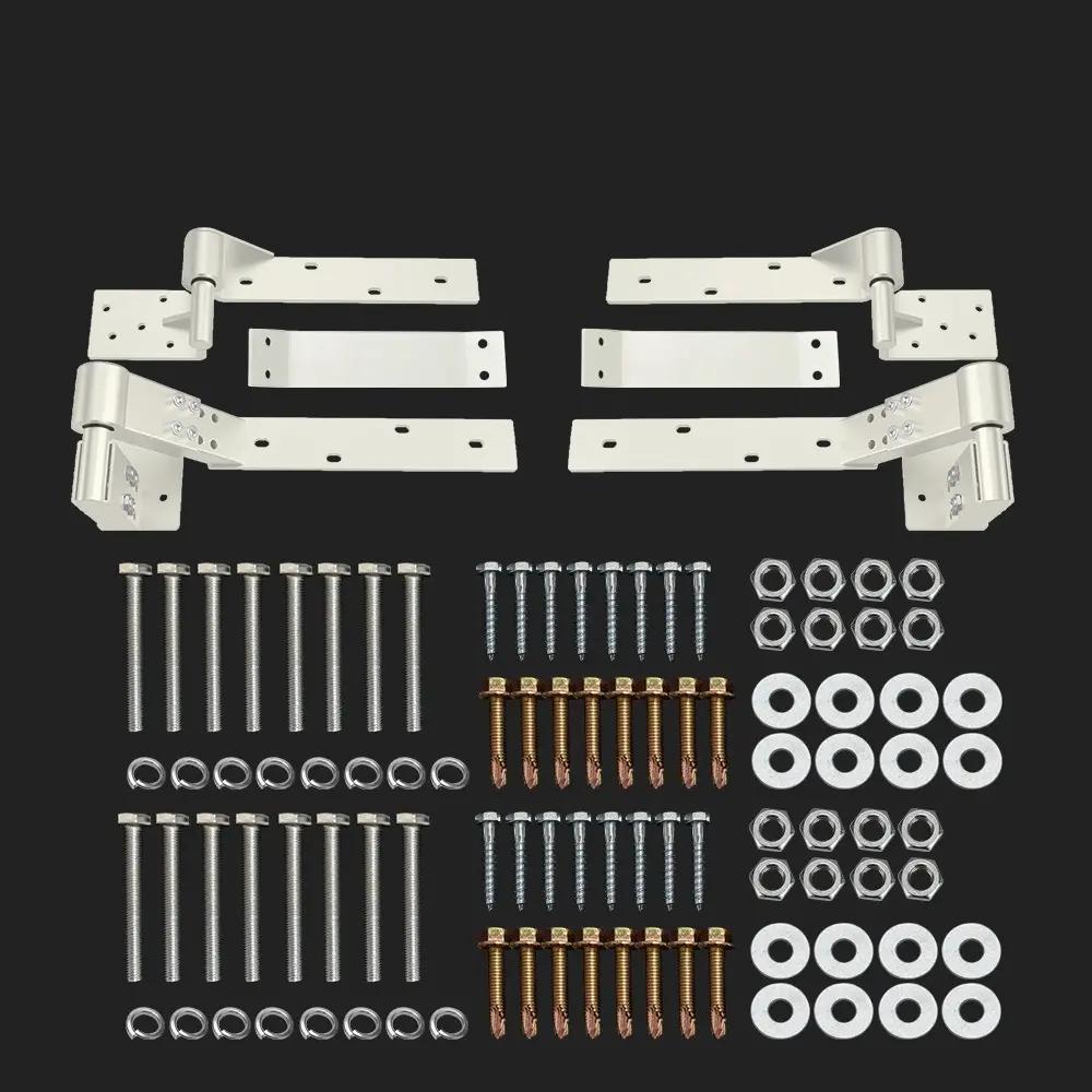 Left side rising hinge system for tilting gates