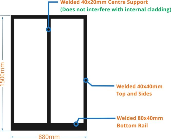 driveway gate for cladding measurements