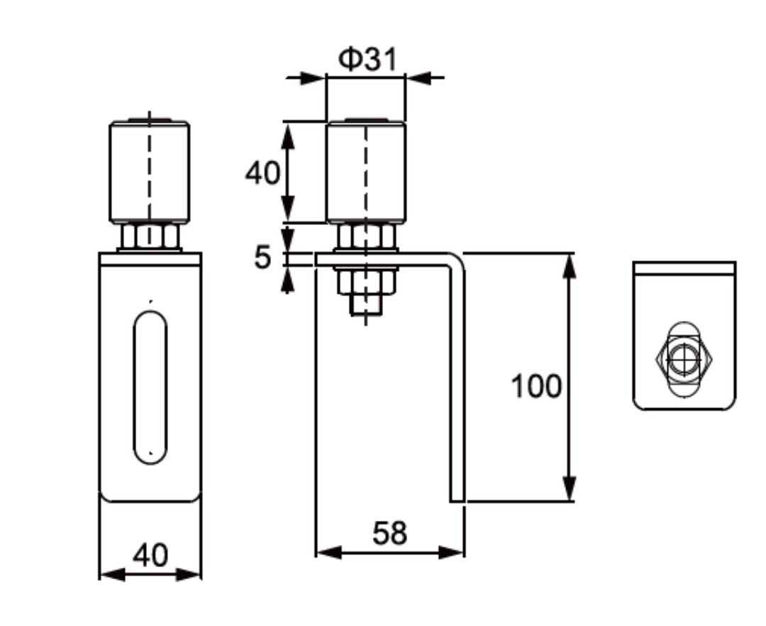 small independent roller for angle or spears