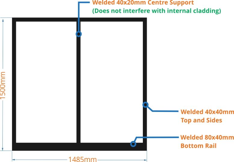 driveway gate for cladding measurements