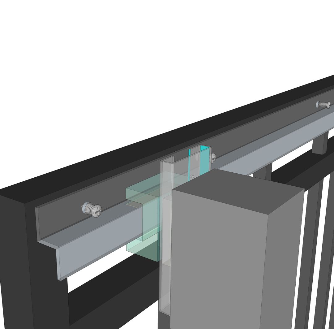z profile angle for rear guiding of all sliding gates with nylon block