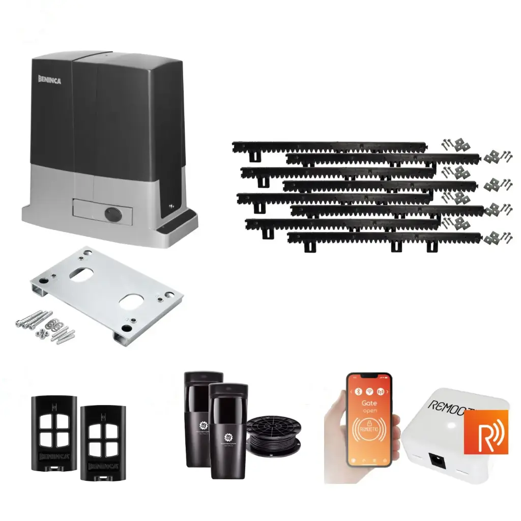 Remootio Beninca BULL 624 Electric 24V Low Voltage Automatic Sliding Driveway Gate Opener Kit Heavy Duty POWERFUL Design 