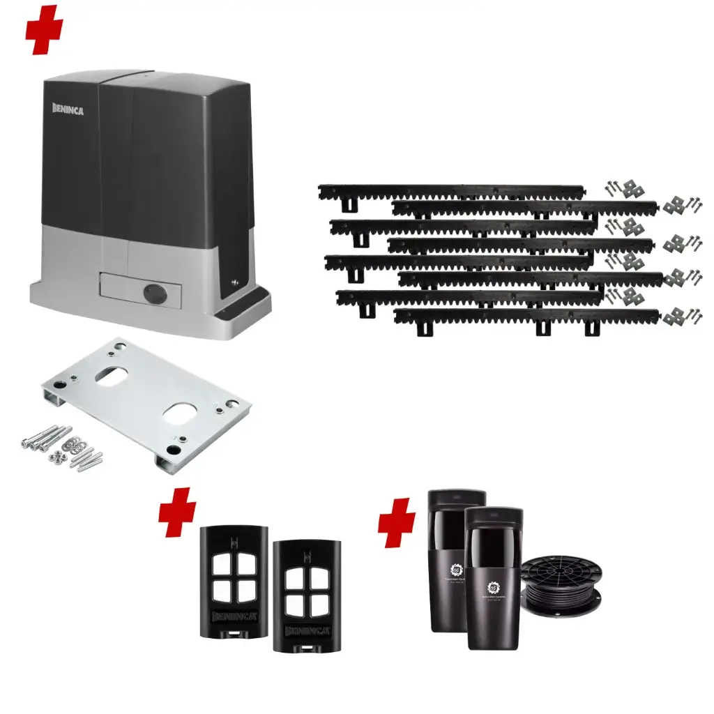 Beninca BULL 624 Electric 24V Low Voltage Automatic Sliding Driveway Gate Opener Kit Heavy Duty POWERFUL Design for Trade Installer