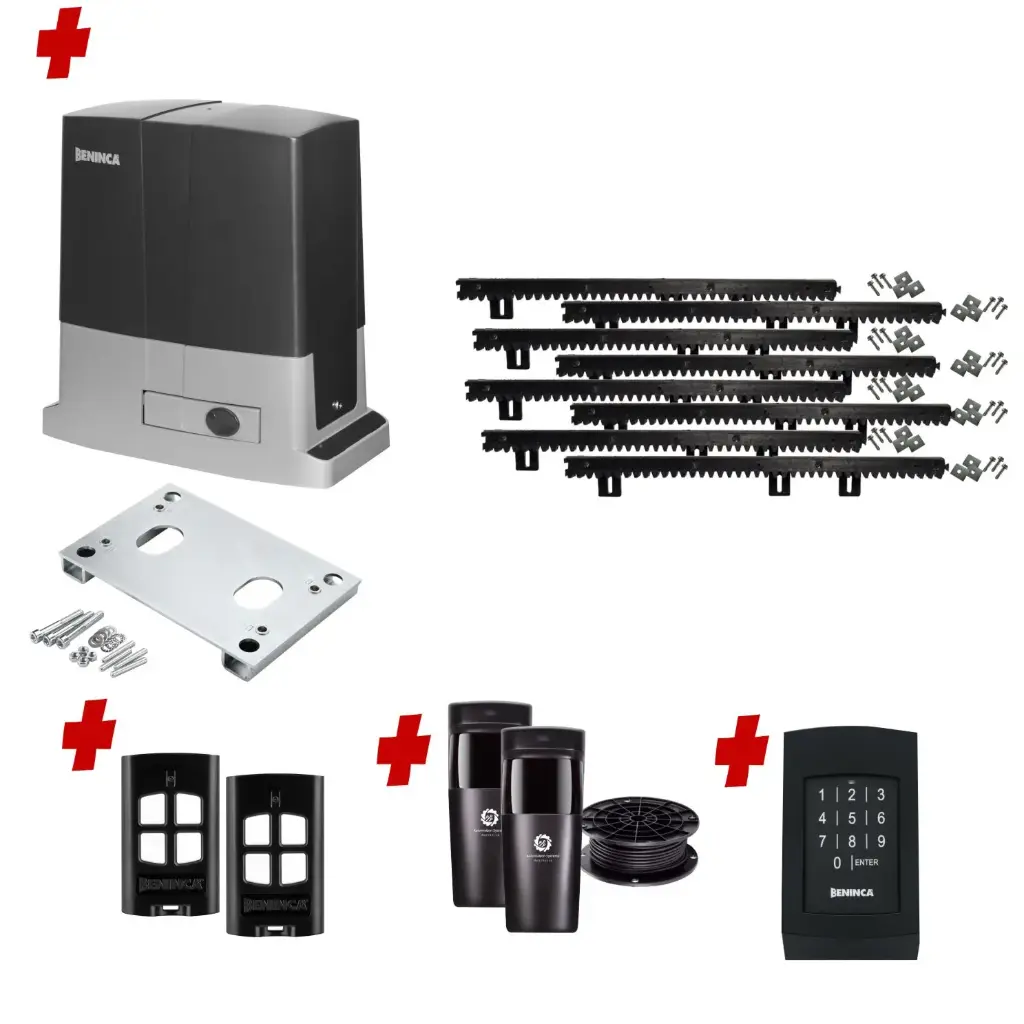 Beninca BULL 624 Electric 24V Low Voltage Automatic Sliding Driveway Gate Opener Kit Heavy Duty POWERFUL Design with Keypad Pin Code