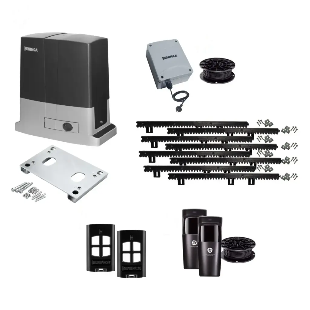 Beninca BULL 624 Low Voltage 24V Automatic Sliding Driveway Gate Opener 24 Volt Kit Heavy Duty POWERFUL Design for Trade Installers