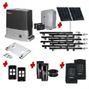 Beninca BULL 624 Solar Powered Automatic Sliding Driveway Gate Opener 24 Volt Kit Heavy Duty POWERFUL Design with TWO Keypads Entry Exit