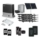Beninca BULL 624 Solar Powered Automatic Sliding Driveway Gate Opener 24 Volt Kit Heavy Duty POWERFUL Design with TWO Keypads Entry Exit
