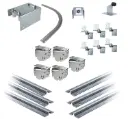 Long Lengths Complete Radius Turning Sectional Sliding Gate Hardware Package Kit 