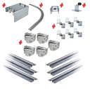 Long Lengths Complete Radius Turning Sectional Sliding Gate Hardware Package Kit 