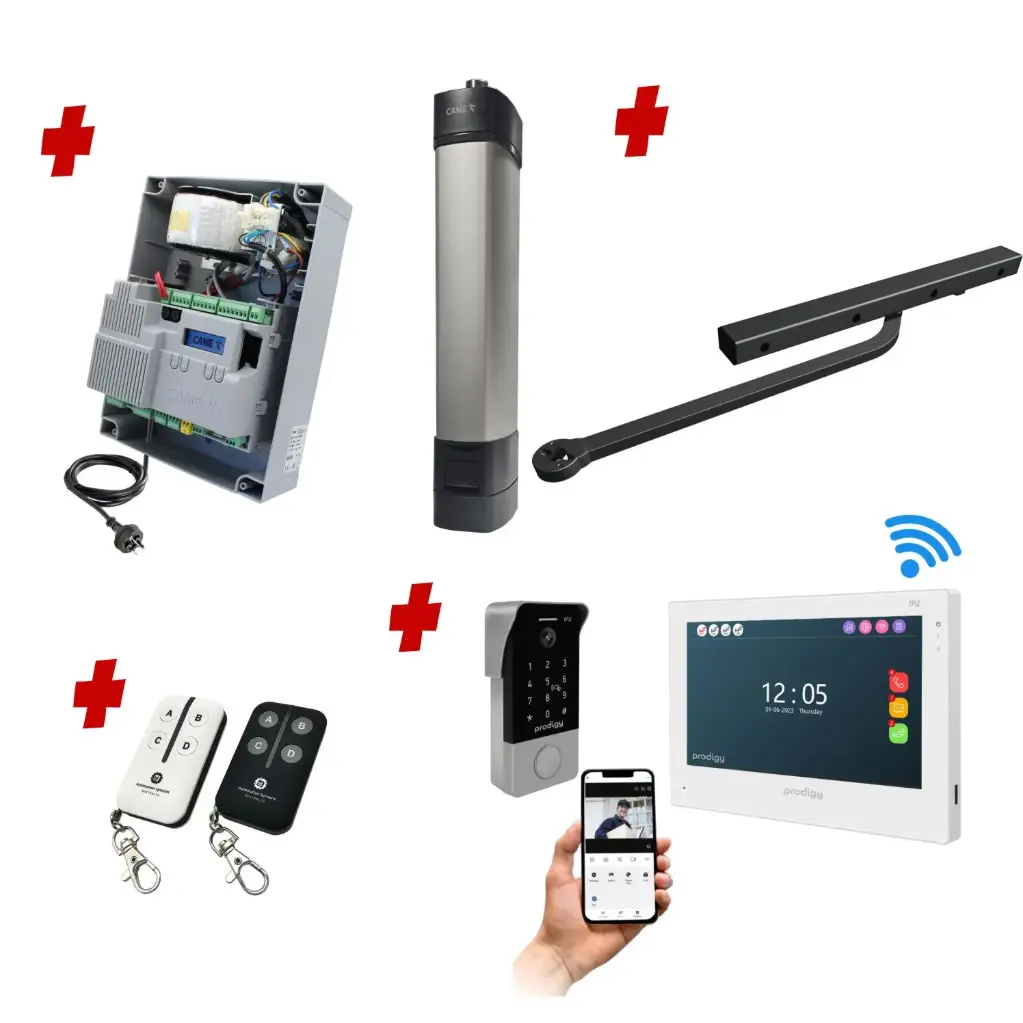 STYLO Pedestrian Gate Operator KIT with Remote Controls and Mobile APP Intercom