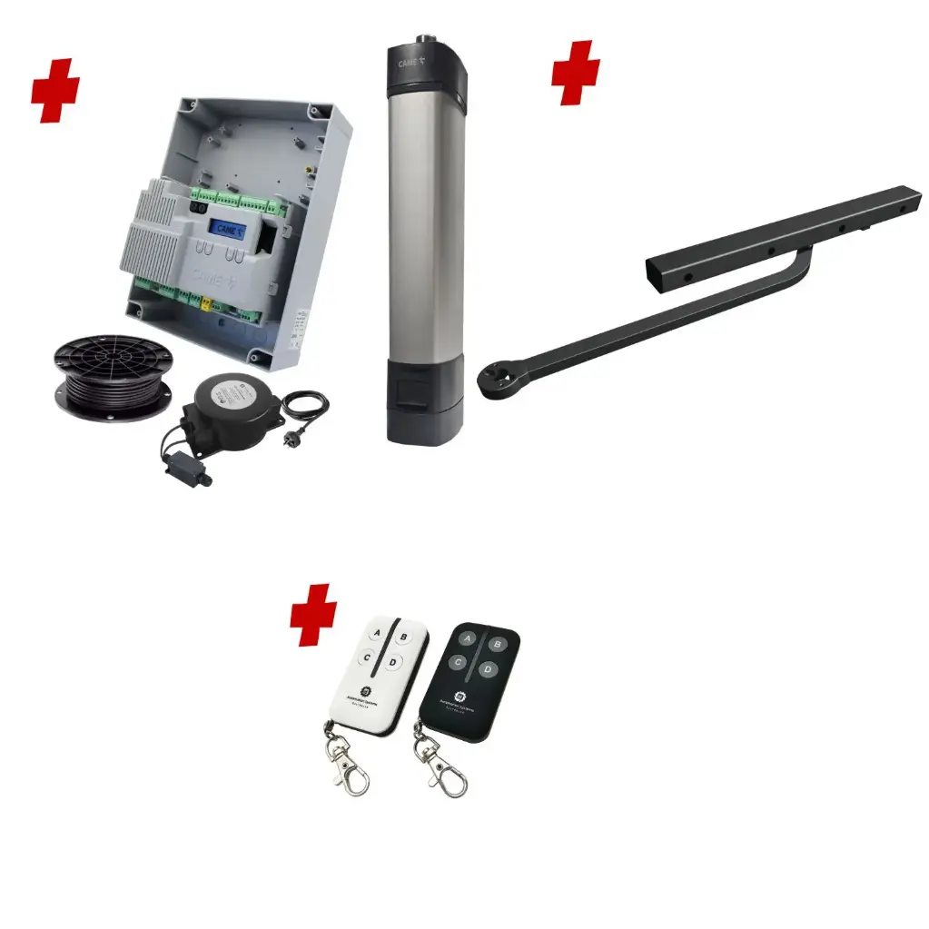 STYLO Pedestrian Gate Operator KIT with Remote Control Operation (Low Voltage Cable Run)