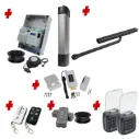 STYLO Pedestrian Gate Operator KIT with Remote Control Operation and Dual Keypads and Electric Lock (Low Voltage Cable Run)