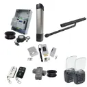STYLO Pedestrian Gate Operator KIT with Remote Control Operation and Dual Keypads and Electric Lock (Low Voltage Cable Run)