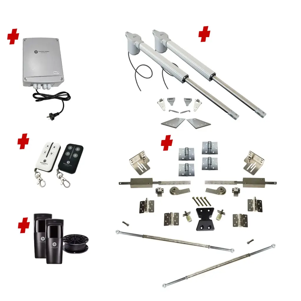 Bi Fold Double Swing Gate (4 Panel) 1.3-1.6m Each with Italian Made Viper 5 (Mains at the Gate)
