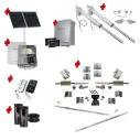 Bi Fold Double Swing Gate (4 Panel) 1.3-1.6m Each with Italian Made Viper 5 (Standalone Solar)