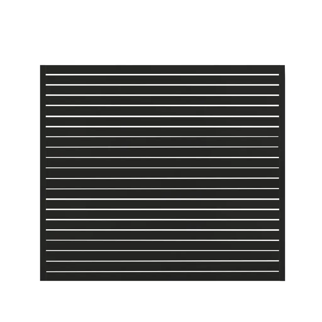 2400W x 1800H Satin Black Aluminium Slat Fence Panel Kit