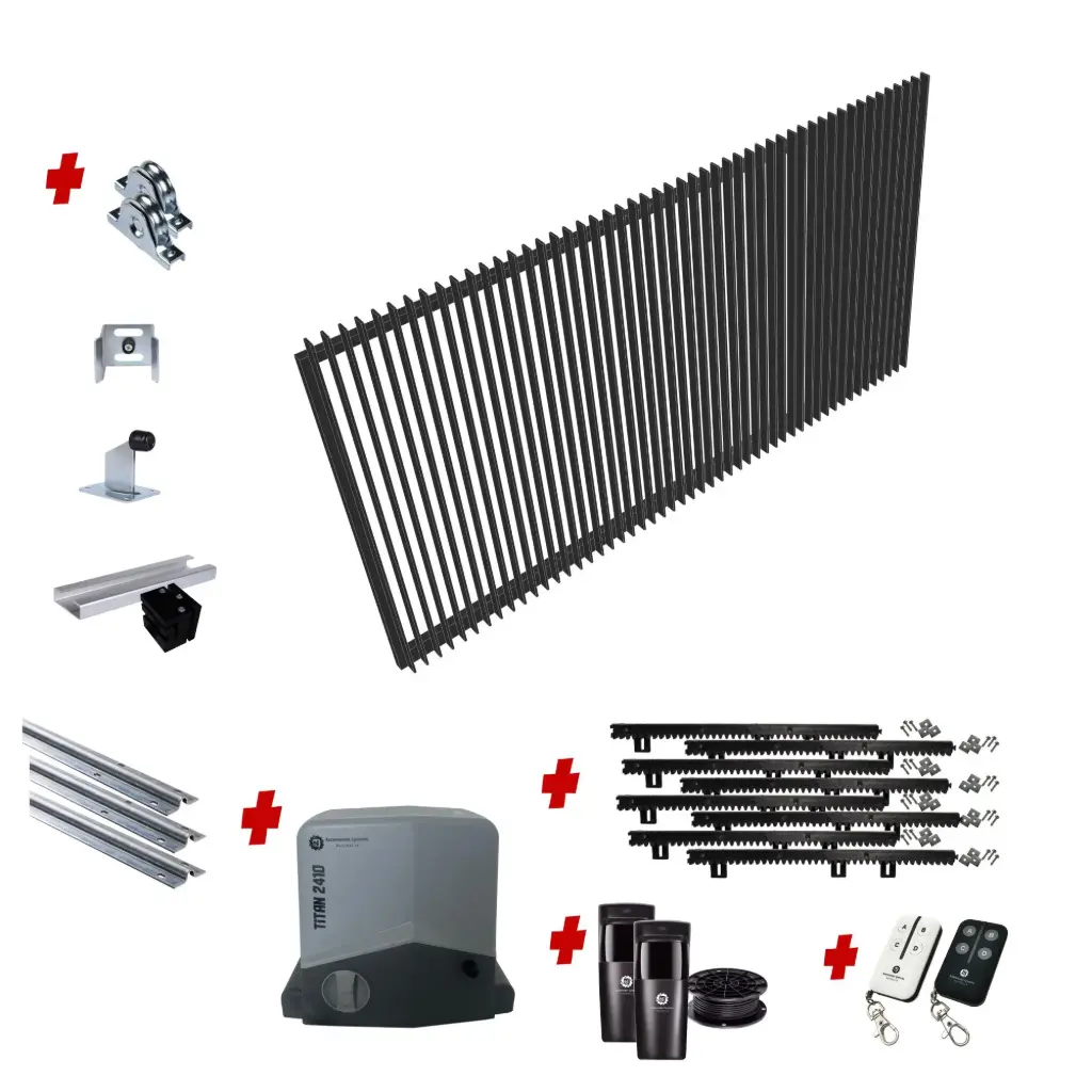 Custom Vertical Blade Sliding Gate (Aluminium) With Hardware and Automation