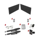 Custom Horizontal Slat DOUBLE Swing Gate (Aluminium) With Hinges and Automation