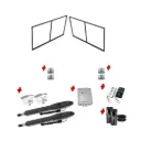 Custom DOUBLE Swing Gate Frame (Aluminium) With Hinges and Automation