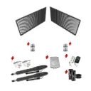 Custom Vertical Blade DOUBLE Swing Gate (Aluminium) With Hinges and Automation