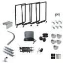 Complete Gates and Automatic Radius Turning Sectional Sliding Gate With Titan Electric Sliding Gate Motor