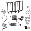 Complete Gates and Automatic Radius Turning Sectional Sliding Gate With Titan Electric Sliding Gate Motor