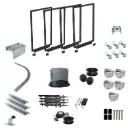 Complete Gates and Automatic Radius Turning Sectional Sliding Gate With Titan Low Voltage Sliding Gate Motor