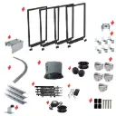 Complete Gates and Automatic Radius Turning Sectional Sliding Gate With Titan Low Voltage Sliding Gate Motor