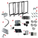 Complete Gates and Automatic Radius Turning Sectional Sliding Gate With Titan Solar Powered Sliding Gate Motor