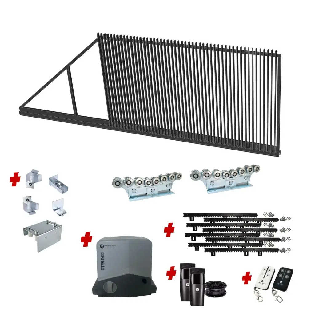 Custom CANTILEVER Vertical Blade Sliding Gate (Steel) With Hardware and Automation