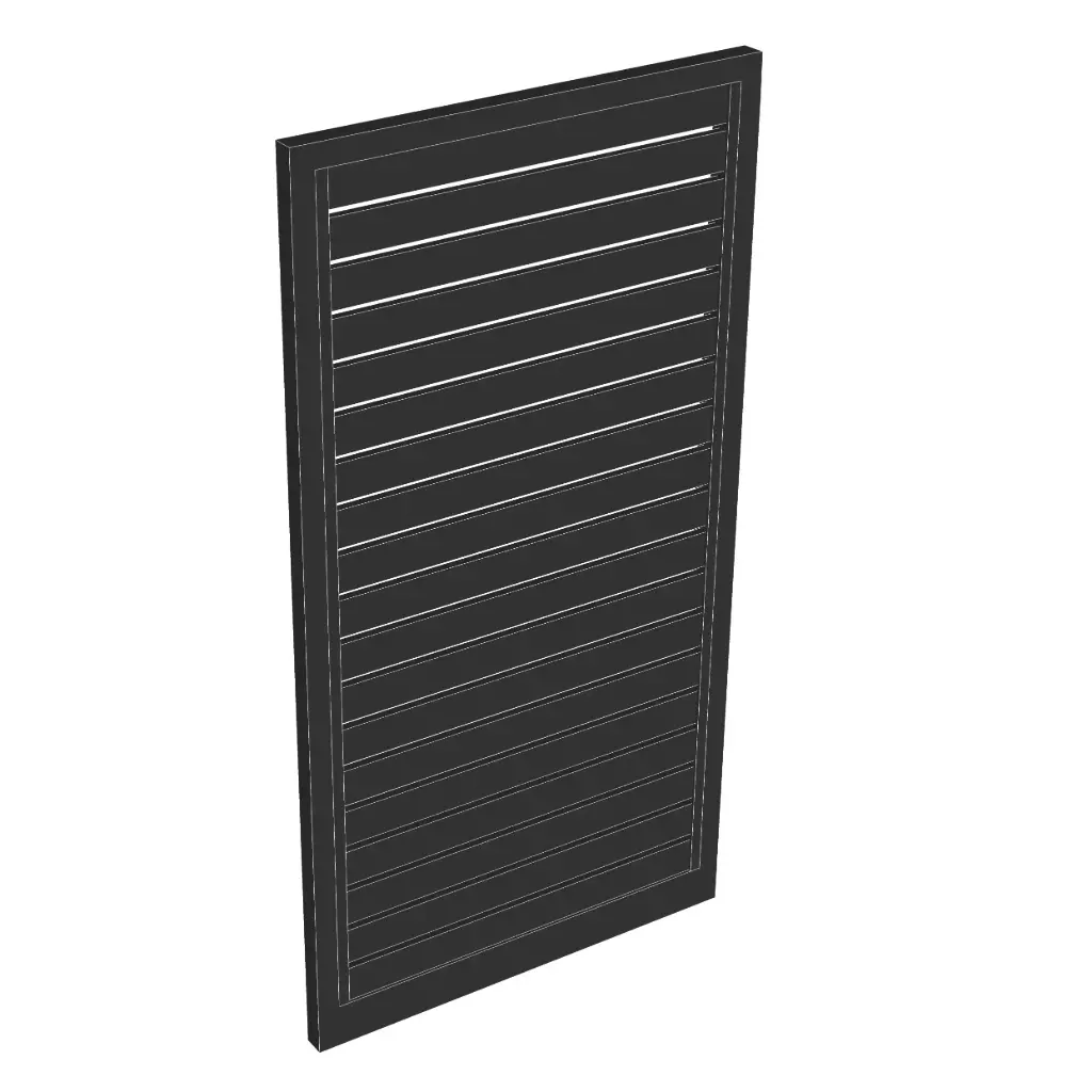 Custom Horizontal Slat Pedestrian Gate (Aluminium)