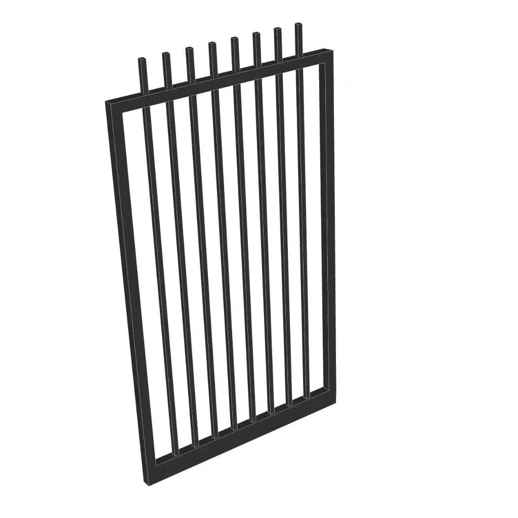 Custom Rod Top Pedestrian Gate (Steel)