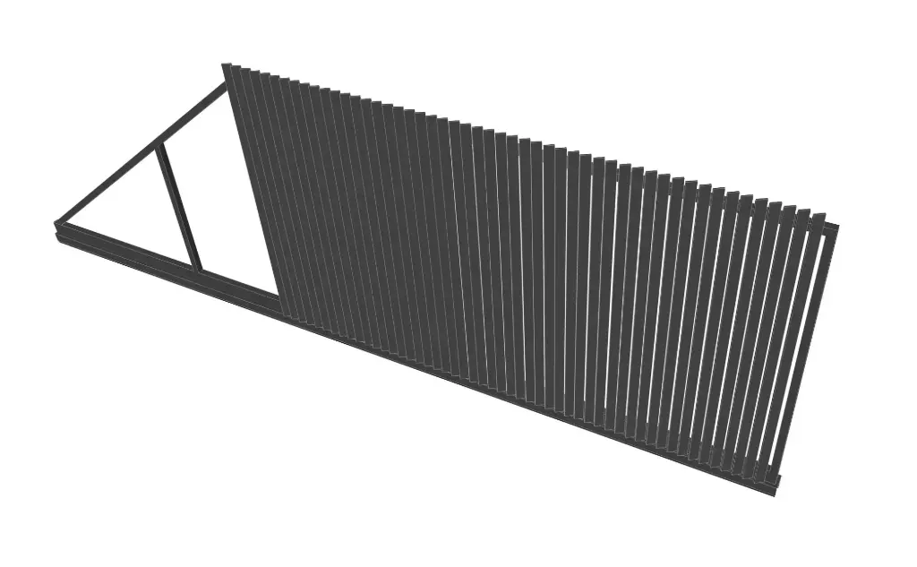 Custom Angled Blade CANTILEVER Sliding Gate (Steel) Gate Panel Only