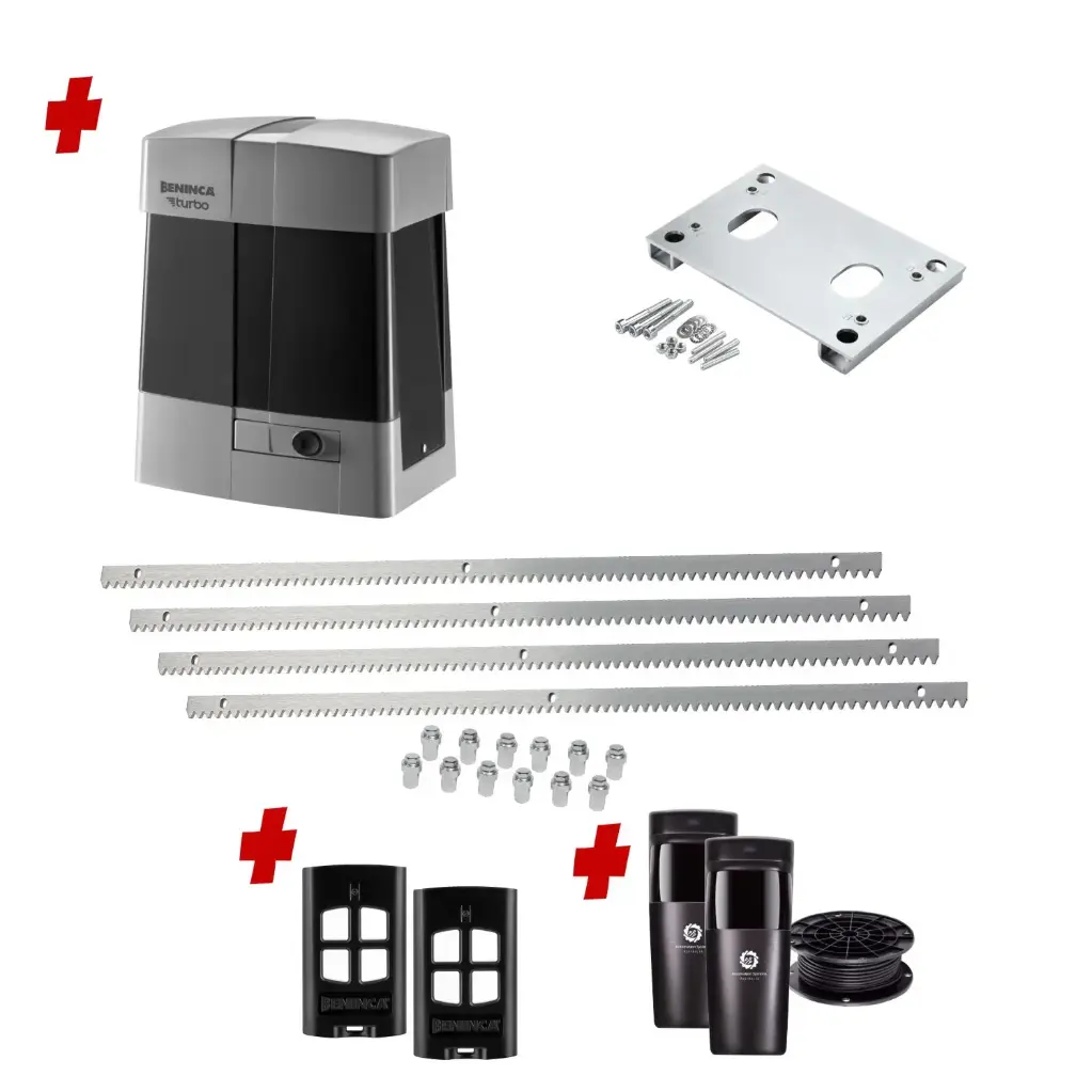 Extra Heavy Duty COMMERCIAL GRADE Automatic Sliding Gate With BULL1224 TURBO Electric Sliding Gate Motor Kit (1200KG/10M MAX) 