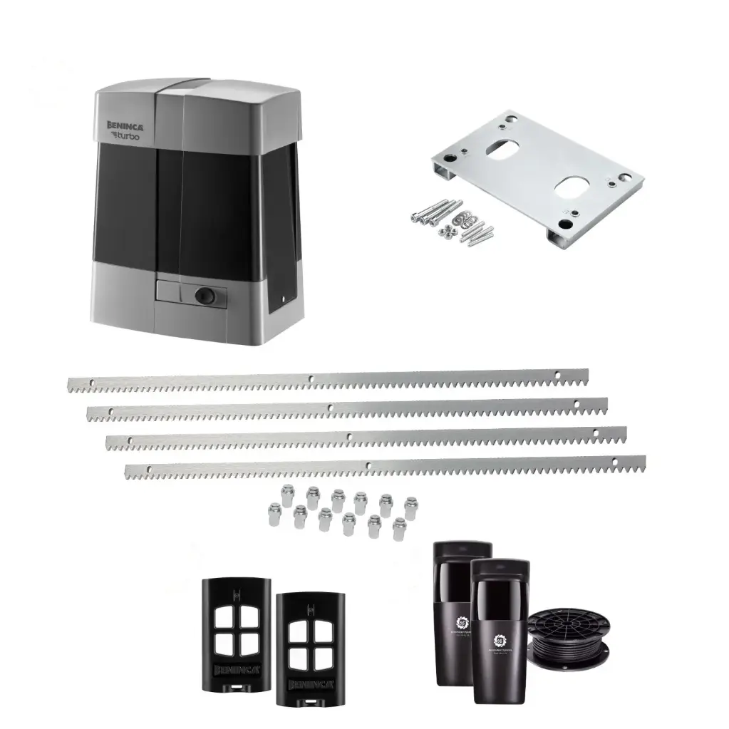 Extra Heavy Duty COMMERCIAL GRADE Automatic Sliding Gate With BULL1224 TURBO Electric Sliding Gate Motor Kit (1200KG/10M MAX) 