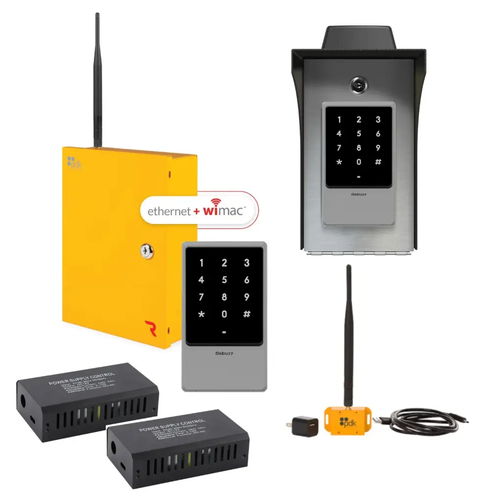 Cloud Based Commercial Grade One Door and One Automatic Gate (Pedestal Version) Access Control System