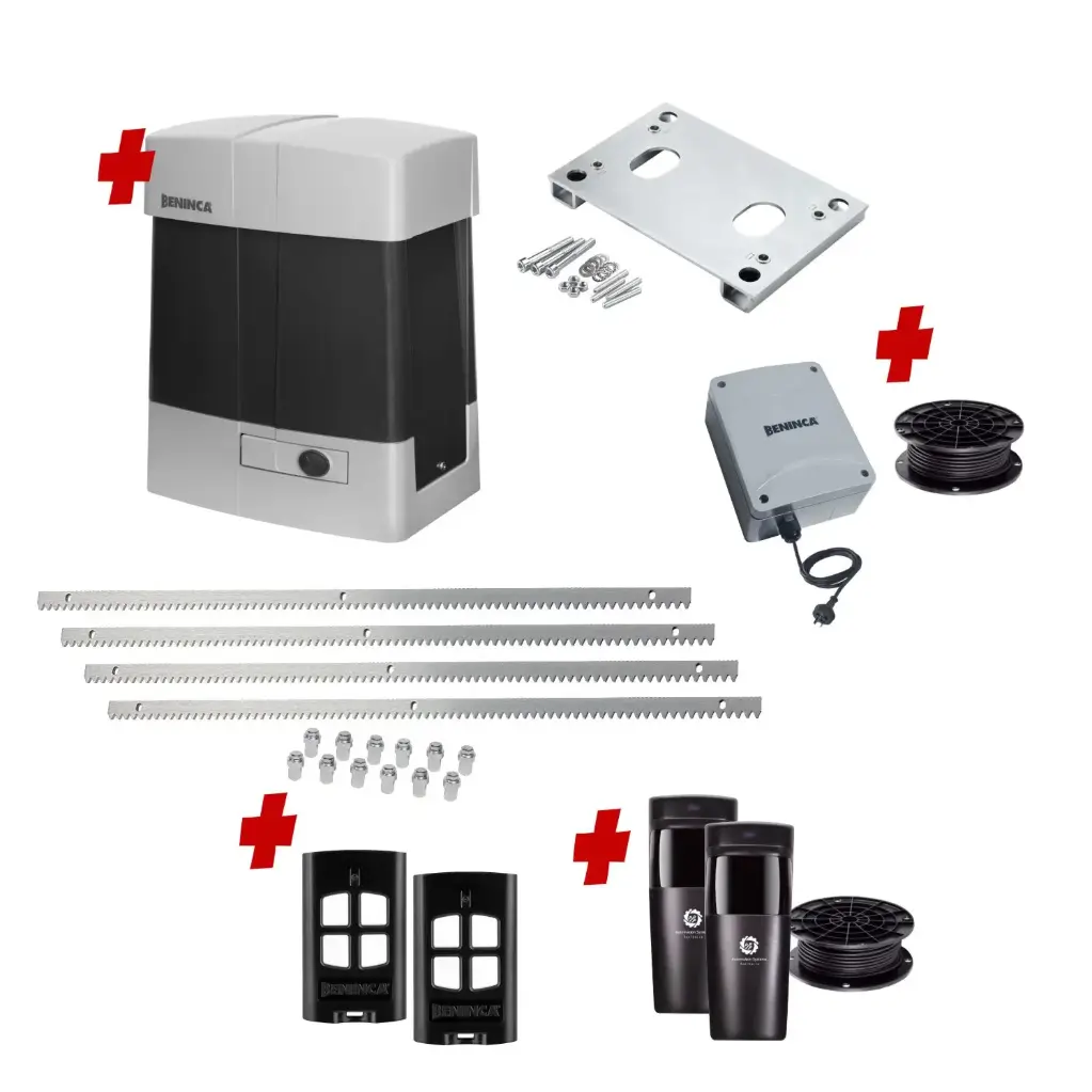 Extra Heavy Duty COMMERCIAL GRADE Automatic Sliding Gate With BULL 1524 SE LOW VOLTAGE Sliding Gate Motor Kit (1500KG/10M MAX)