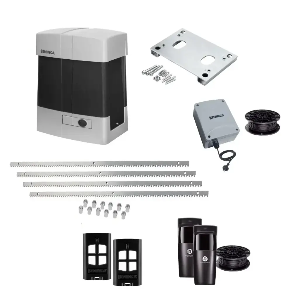 Extra Heavy Duty COMMERCIAL GRADE Automatic Sliding Gate With BULL 1524 SE LOW VOLTAGE Sliding Gate Motor Kit (1500KG/10M MAX)