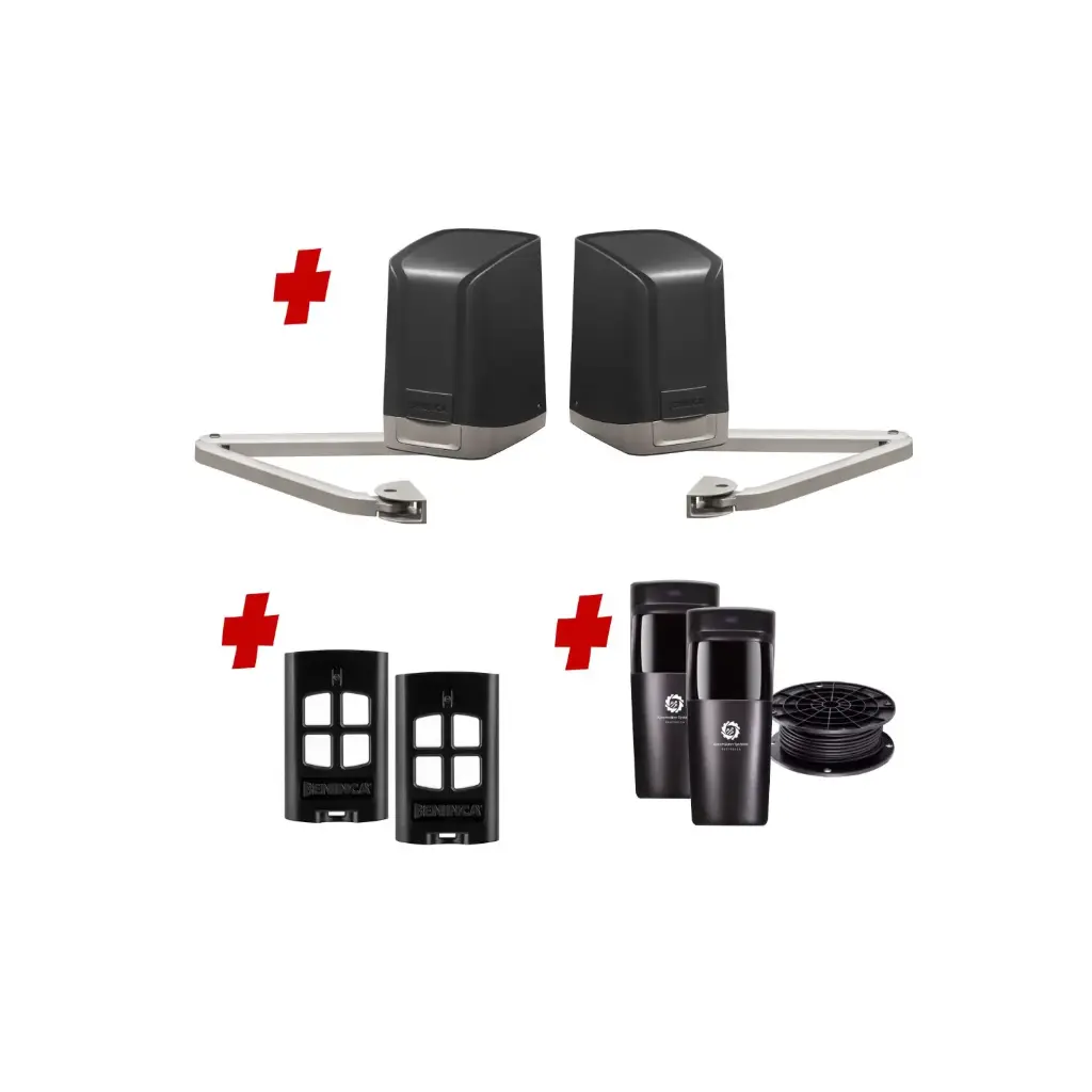 SAM Articulating Arm ITALIAN Electric 24V Low Voltage Automatic Double Swing Driveway Gate Opener Kit for Trade Installers