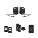 SAM Articulating Arm ITALIAN Electric 24V Low Voltage Automatic Double Swing Driveway Gate Opener Kit with Keypad Pin Code